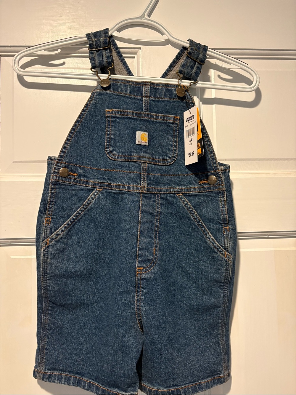 Carhartt Kids Blue Denim Short Overalls